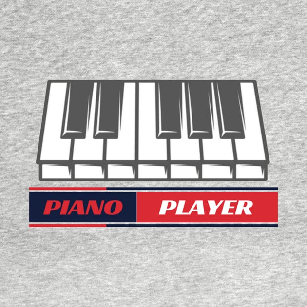 Piano Player Keyboard Piano Keys by Musician Gifts